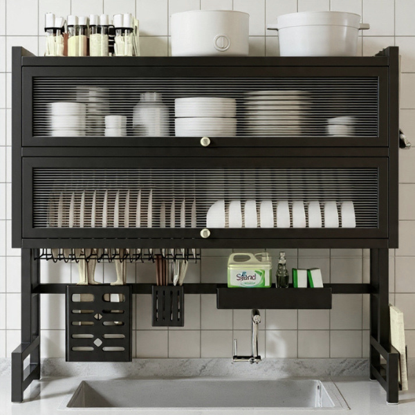 Premium Double Sink Organizer Rack – Stainless Steel | By Ameer