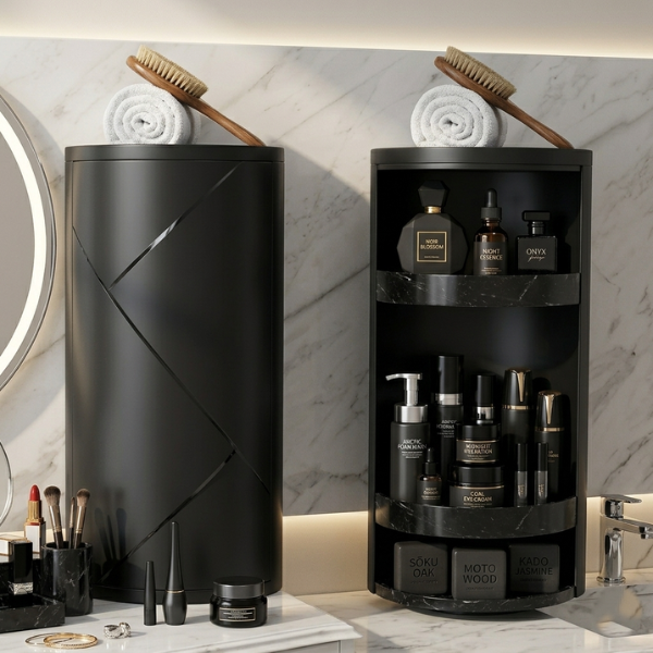 Premium Wall Mounted Bathroom Corner Storage Rack – Luxury Organizer Cabinet | By Ameer