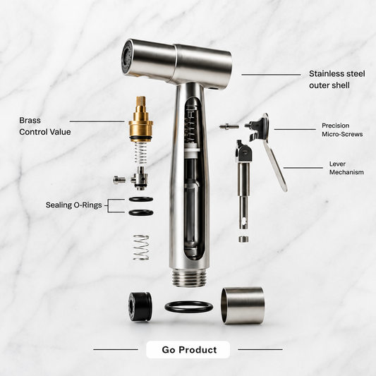 Premium Muslim Shower Set | Stainless Steel 304 | Wall Mounted Bidet Sprayer | By Ameer