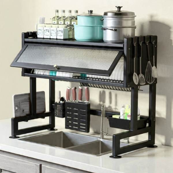 Premium Single Sink Organizer Rack – Stainless Steel | By Ameer