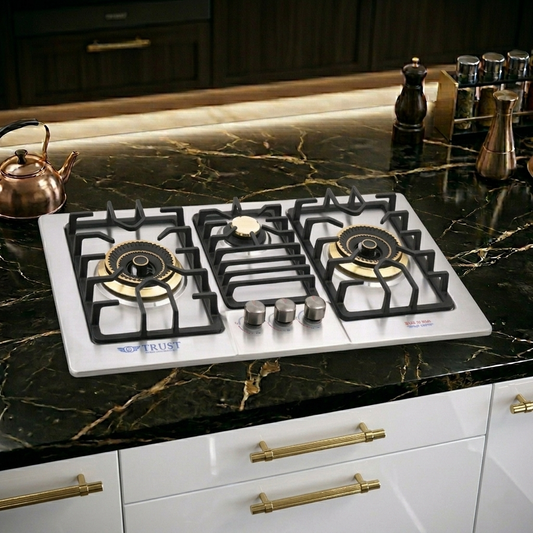 Premium Built-In 3 Burner Gas Hob – Model TH-3102 SBK | Heavy Gauge Steel | Auto Ignition | By Ameer