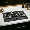 Premium Built-In 3 Burner Gas Hob – Model TH 3432 G | 8MM Tempered Glass | Auto Ignition | By Ameer