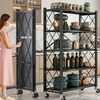 Premium 5 Tier Kitchen Storage Rack with Wheels – Multi-Purpose Metal Organizer Shelf | By Ameer