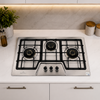 Premium Built-In 3 Burner Gas Hob – Model CES-331 (LPG) | Heavy Gauge Steel | Brass Burners | Auto Ignition | By Ameer