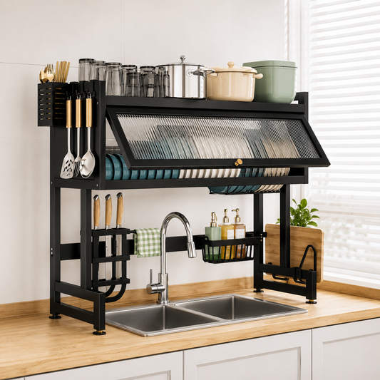 Premium Single Sink Organizer Rack – Stainless Steel | By Ameer